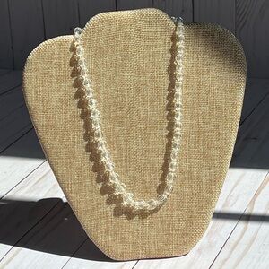 Vintage 1960’s Elegant Clear Beaded Necklace